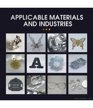 PFLC-6080 1500W/2000W/3000W High Precision Fiber Laser Cutting Machine 600*800mm (24"*32") Working Area for Gold Silver